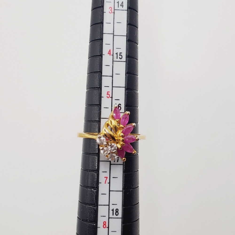 Genuine Marquise Pink Ruby - Simulated Diamonds -… - image 3